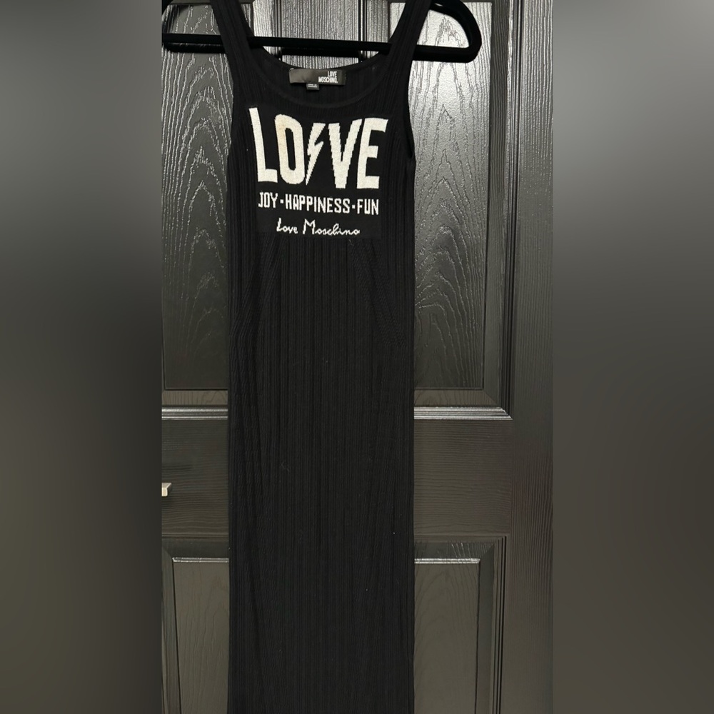 Love Moschino Black Dress with White Logo